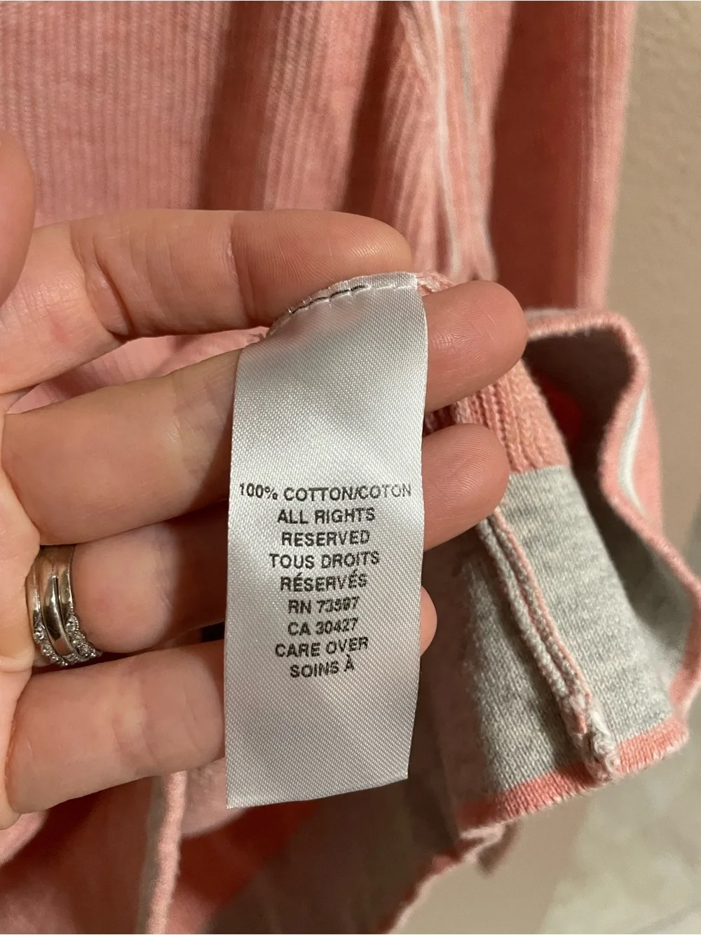 Raffi pink peach Quarter-Zip Knit Sweater English Rib